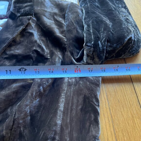 Anthropologie Dark Brown Velvet Blazer - Picture 13 of 16